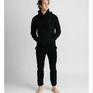 Zyia Men's xs black relaxation pocket hoodie and sweta bundle set NEW